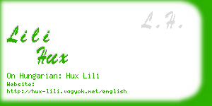 lili hux business card